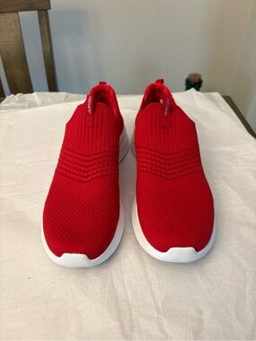 Skechers Womens Fit Air Cooled Memory Foam Slip-On Shoe-Red  (Size 8.5)